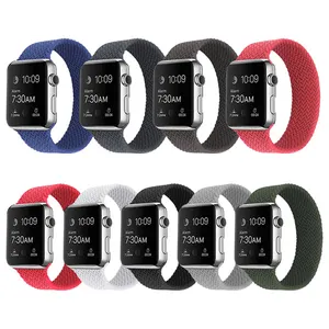 스마트 시계 스트랩 밴드 재고 클래식 개인 스포츠 방수 탄성 꼰 실리콘 애플 시계 Opp 가방 22mm
