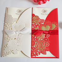 Cartes d'invitation de mariage personnalisées, écologiques, recyclables, style européen, design moderne, impression UV, vernissage brillant