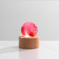 Décorations de chambre en gros : Ornements LED colorés à perles, base en bois, corps en verre, à brancher, effet ciel étoilé, étanches