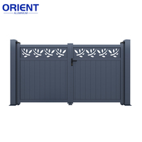 Puerta Corredera Automática Eléctrica de Metal Moderna para Exteriores, de Aluminio, para Entrada Principal de Casa, Jardín, con Diseño de Control Remoto