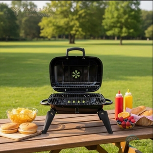 Portable outdoor barbecue grill meat and skewer roasting charcoal barbecue <b>rack</b> camping portable barbecue grill - Product Image 3