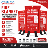 Couverture anti-graisse pour cuisine en fibre de verre, protection d'urgence, déroulement facile, produit de sécurité domestique pour les acheteurs en gros