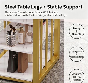 Wss Hot <b>Nail</b> <b>Desk</b> for <b>Nail</b> Tech Acetone Resistant Manicure Table with Metal Frame <b>Nail</b> Salon Station Beauty Storage Organizer - Product Image 6