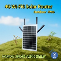 Routeur Wi-Fi 6 solaire 4G modèle 4GS1 alimenté par carte SIM, étanche, léger, design compact, 4G vers Wi-Fi avec port Ethernet