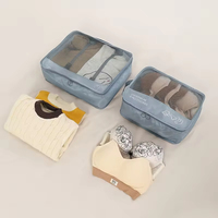 Organisateur de voyage à bas prix, 7 pièces, cubes de compression pour bagages, sac de voyage pour enfants, sac de voyage