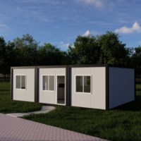 Maison conteneur pliable avec salle de bain et cuisine - Imperméable et ignifuge