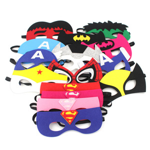 Nicro prezzo di fabbrica personalizzato Costume per festa di Halloween in feltro cartone animato supereroe ragazza ragazzo bendata per bambini Festival vestire le maschere