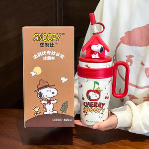 Mug isotherme Snoopy en acier inoxydable 316, grande capacité, pour étudiants, rentrée scolaire, avec design de dessin animé 3D - Product Image 5