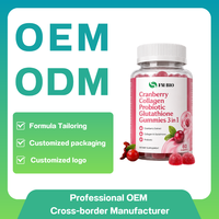 OEM ODM Private Label Cranberry Collageen Glutathion Probiotica Gummies 4-in-1 Fruit smaak Dagelijkse Voedingssupplement