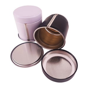 맞춤형 빈 원형 소 허브 주석 캐니스터 커피 금속 상자 차 깡통 차 보관/포장 밀폐 금속 주석 용기/상자 - Product Image 6