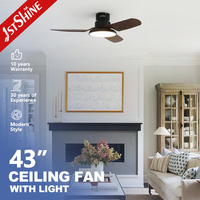 Ventilateur de plafond 1stshine professionnel au design moderne, intelligent, efficace, avec moteur DC et lumière LED, pour une maison élégante et une qualité assurée.