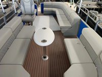 Bateau ponton touristique en aluminium soudé de 9 m (30 pieds) pour 18-20 personnes, moteur hors-bord, pêche, sports nautiques, tourisme, loisirs
