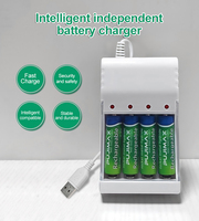 PUJIMAX – chargeur de batterie universel ni-mh à 4 emplacements, aa aaa, affichage led, 1.2v, aa, usb, pour 2a, 3a