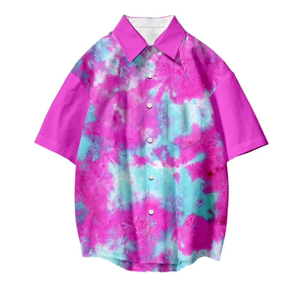 chemise pour homme Men Clothing Manufacturer Color T Shirt Street Wear Custom Unisex Printed Tie Dye Shirt