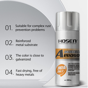 HOSEN 450ml 96% Zinc-Rich Cold Galvanizing Aerosol Spray Paint – Salt Spray Resistant Anti-Corrosion Coating for Steel/Iron/Meta - Product Image 4
