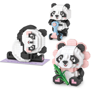 <span class=keywords><strong>LOZ</strong></span> 8807 Ensemble de blocs de construction de gâteaux d'ours assemblés Briques de connexion Cartoon Panda Fast Food Chips Hamburger Model Toy Gift - Product Image 6