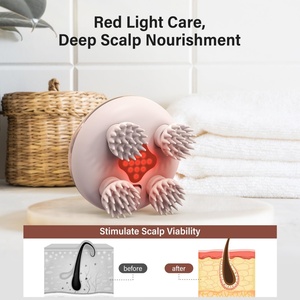 2024 Trending Head Machine <b>Silicone</b> <b>Scalp</b> <b>Massager</b> Tools Head Spa Head <b>Massager</b> With Red Light - Product Image 2