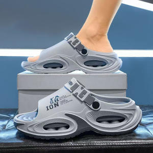 Sandales d'été pour hommes à enfiler, semelle épaisse, amorties, antidérapantes, respirantes, imperméables, pour l'extérieur et la plage, en EVA, couleurs mélangées, tendance jeune - Product Image 3