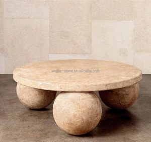 Table basse ovale en <span class=keywords><strong>travertin</strong></span>, moderne, beige et blanc, finition mate, meubles pour <span class=keywords><strong>salon</strong></span>, décoration intérieure - Product Image 5
