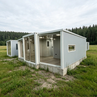 Casa Plegable Expandible de Estructura de Acero de 20 pies, Oficina Móvil de Montaje Rápido para Obras de Construcción