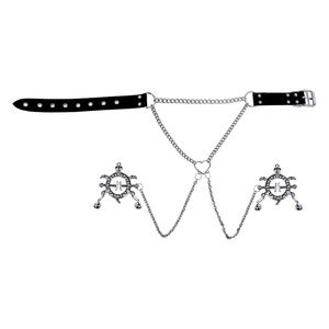 QKKQ Spider-shaped Nipple <b>Clamps</b> with Leather Choker BDSM High Quality Nipple <b>Clamps</b> Breast <b>Clips</b> Sex Toys for Women Men - Product Image 2