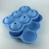 Plateau de fabrication de glaçons en Silicone souple, 4.5cm de diamètre, 6 trous, respectueux de l'environnement, utile, pour faire des cônes de glace, moule mignon et Simple, 10 pièces, 5 couleurs