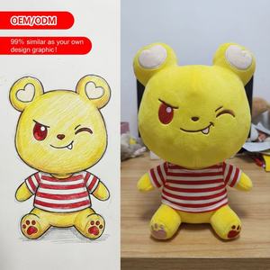 Peluches personnalisées avec logo, fabricant de jouets en peluche, lapin gris personnalisé avec gilet en jean, panier de carottes, animal en peluche, poupée en peluche - Product Image 6