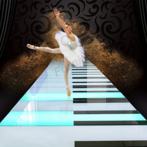 Lampe de sol à induction <span class=keywords><strong>pour</strong></span> piano, lampe de sol interactive à capteur de mouvement, lampe de scène musicale interactive, lumière de sol à induction RGB - Product Image 4