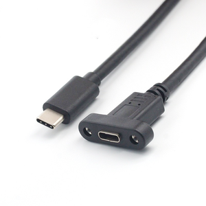 Cavo Adattatore USB Type C 3.1 per Montaggio a Pannello, USB-C 3.1 Gen2 10Gbps Maschio a USB C Femmina con Fissaggio a Vite - Product Image 1