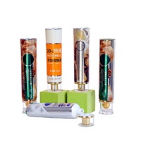 Tube de dentifrice cylindrique en aluminium-plastique pour hôtel, diamètre 12,7-35 mm, bouchon à vis, impression UV personnalisée, cosmétique