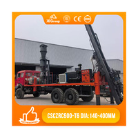 Foreuse à circulation inversée XLDRILL CSRC500-T6, châssis HOWO 6x4, tube de forage de 6 m, pompe et moteur Cummins de 153 kW