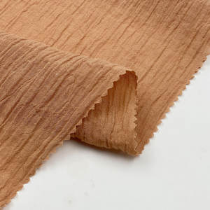 Lightweight Dresses Blouse Stone Washed Pure Colors Crinkle Crepe 55% Ramie 45% Lyocell Blended Fabric for <strong>Shirting</strong> - Product Image 3