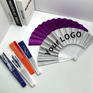 Abanico de Mano Plegable de Plástico Personalizado con Logotipo, Resistente al Agua, para Bodas y Promociones - Product Image 2
