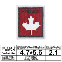 Parches Termoadhesivos Personalizados al por Mayor con la Bandera de Canadá en Tamaño Pequeño, Listos para Enviar, para Ropa y Gorras de Camionero, Técnicas de Bordado en Tela