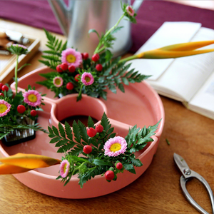 Keramik-Porzellan Moderne Halbkreisförmige Blumenvase <span class=keywords><strong>Ohara</strong></span> Schule Ikebana Arrangement-Behälter Umweltfreundlich 27,5cm Fassungsvermögen - Product Image 4
