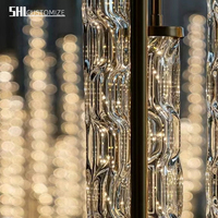 Nouveau cristal colonne écran acrylique personnalisé verre colonne lumière luxe hall hôtel Club moderne décoratif verre cloison séparation