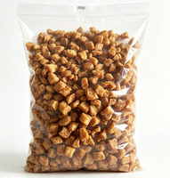 Granulés de protéines de soja texturés en vrac, saveur poulet, particules de viande végétale végétalienne pour aliments instantanés, sachet de légumes, sauce de viande pour congee