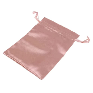 Eco Custom Luxury Polyester Satin Jewellery Hair Extension Baseball Gift Eyelash Shoe <b>Drawstring</b> Pouch <b>Drawstring</b> <b>Bag</b> - Product Image 6