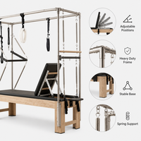 Table de Pilates Cadillac Trapeze en bois, machine d'exercice réglable pour entraînement à domicile, équipement de fitness pour studio de Pilates