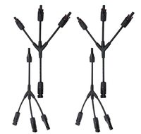Conector de panel solar Y rama 1 a 2 Cable adaptador paralelo combinador macho a hembra para sistema fotovoltaico