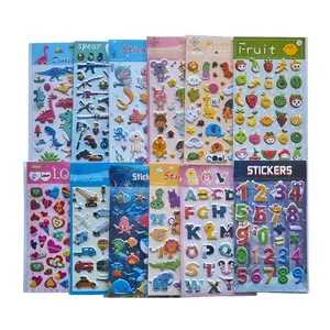 Fabriek Custom Afdrukken 3d Puffy Sticker Bubble Cartoon Sticker Voor Kinderen