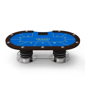Customized Luxury Casino Gambling Playing Poker Table Baccarat Poker Table with Chip Box