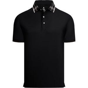 Camiseta Polo Personalizada para Hombre, Manga Corta, Secado Rápido, Absorbe la Humedad, Camiseta de Golf Negra, Talla M - Product Image 1