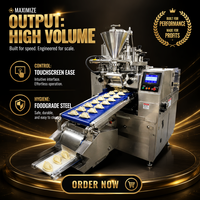 Machine automatique de remplissage de raviolis, samosas et empanadas, équipement d'emballage alimentaire multifonction 3 en 1