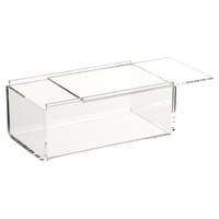 Support de présentation de dominos en acrylique transparent moderne personnalisé avec couvercle coulissant YAGELI