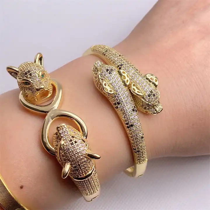 3Pcs/set Men Stainless Steel Luxury Gold Roman Rope Leopard Bracelets  Jewelry | eBay