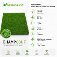 Gazon synthétique Premium Champ 88UF réaliste de 20 mm pour le golf, idéal pour les mariages en extérieur et la décoration paysagère d'événements