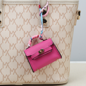 <strong>Mini</strong> K Horizontal <strong>Bag</strong> Keychain Scarf Strap Luxury Microfiber Leather <strong>Mini</strong> <strong>Bag</strong> Charm Portable Coin Purse Earbud Holder For Women - Product Image 3