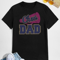 Nouveau Bling Cheer DAD Rhinestone Transferts de chaleur prêt à appuyer sur le transfert de strass Hot Fix