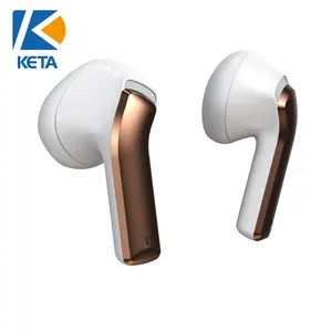 新型设计c型耳机金色闪亮设计真无线立体声TWS耳塞高品质